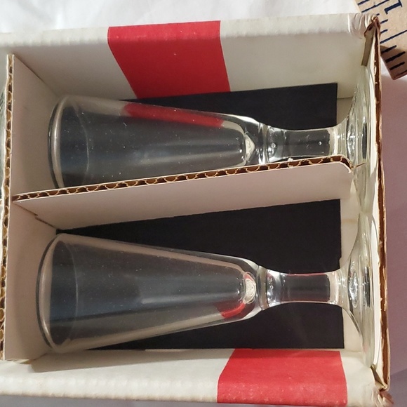 : 4pc VINTAGE 4" la reine stemware cardials anchor hocking Sherry Glasses in box - Picture 9 of 9